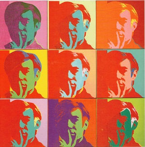 Andy Warhol: "Self-Portrait", Very Rare Original Bookplate Print, Silkscreen Circa 1966.